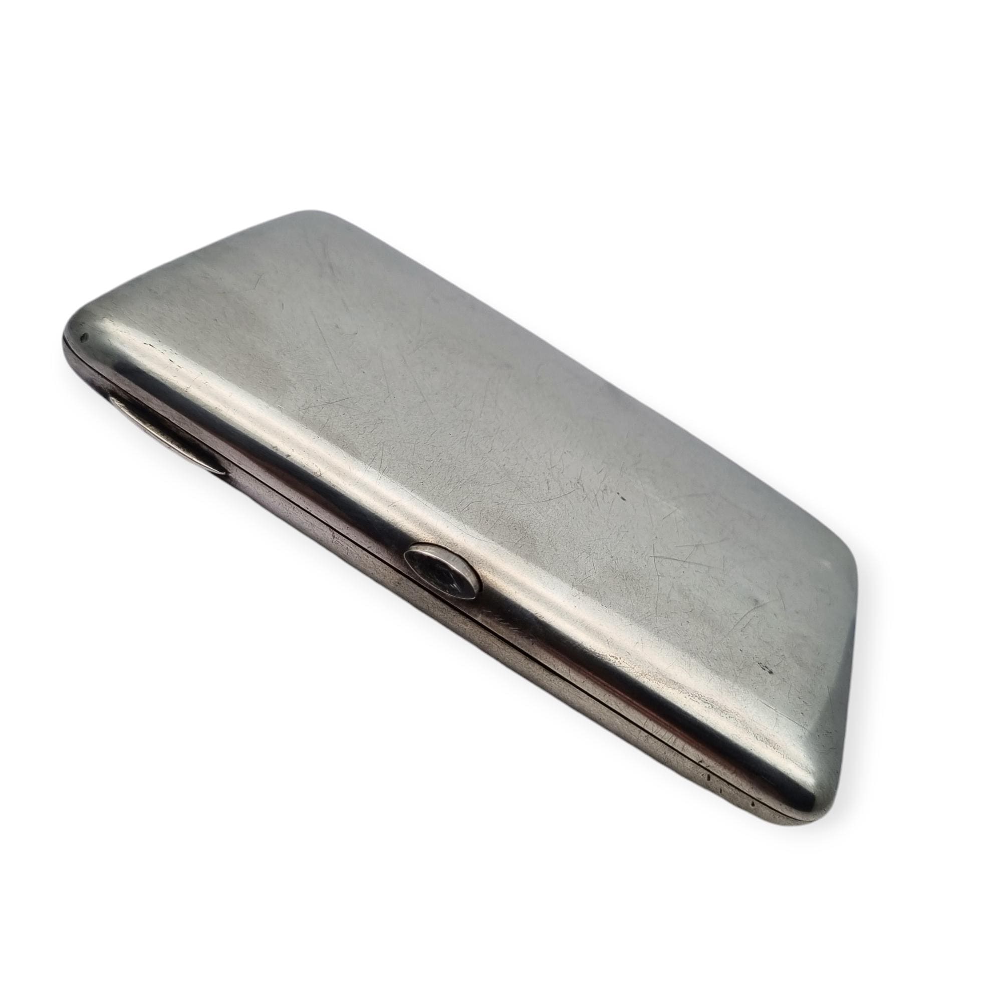 アンティーク ロシア製シルバー シガレット ケース、「AW」が