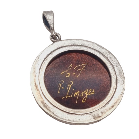 Pendentif En émail De Limoges Années 50/60 - Signé LAZERAT - Occasion Vintage