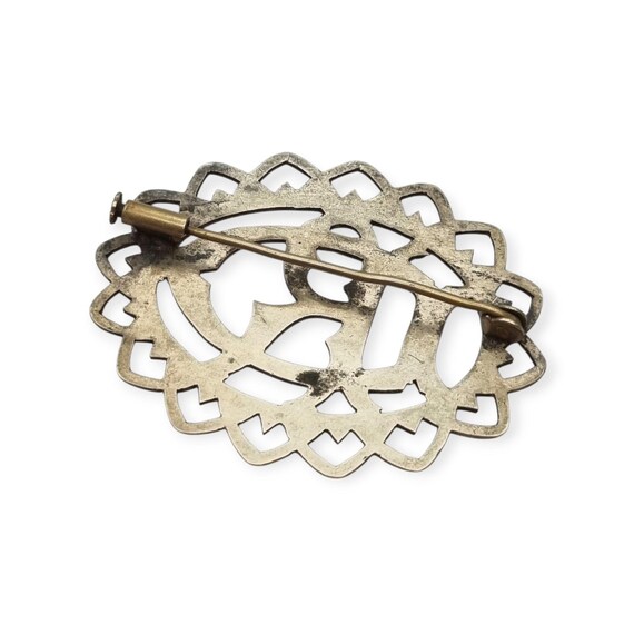 Antique brooch with openwork initials "DR" or "RD… - image 7