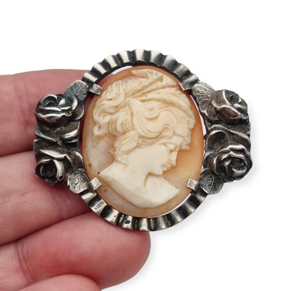 Broche Camée Vintage Ancienne - Bijou Rétro En Bon état - Pour Collection Ou Port Quotidien