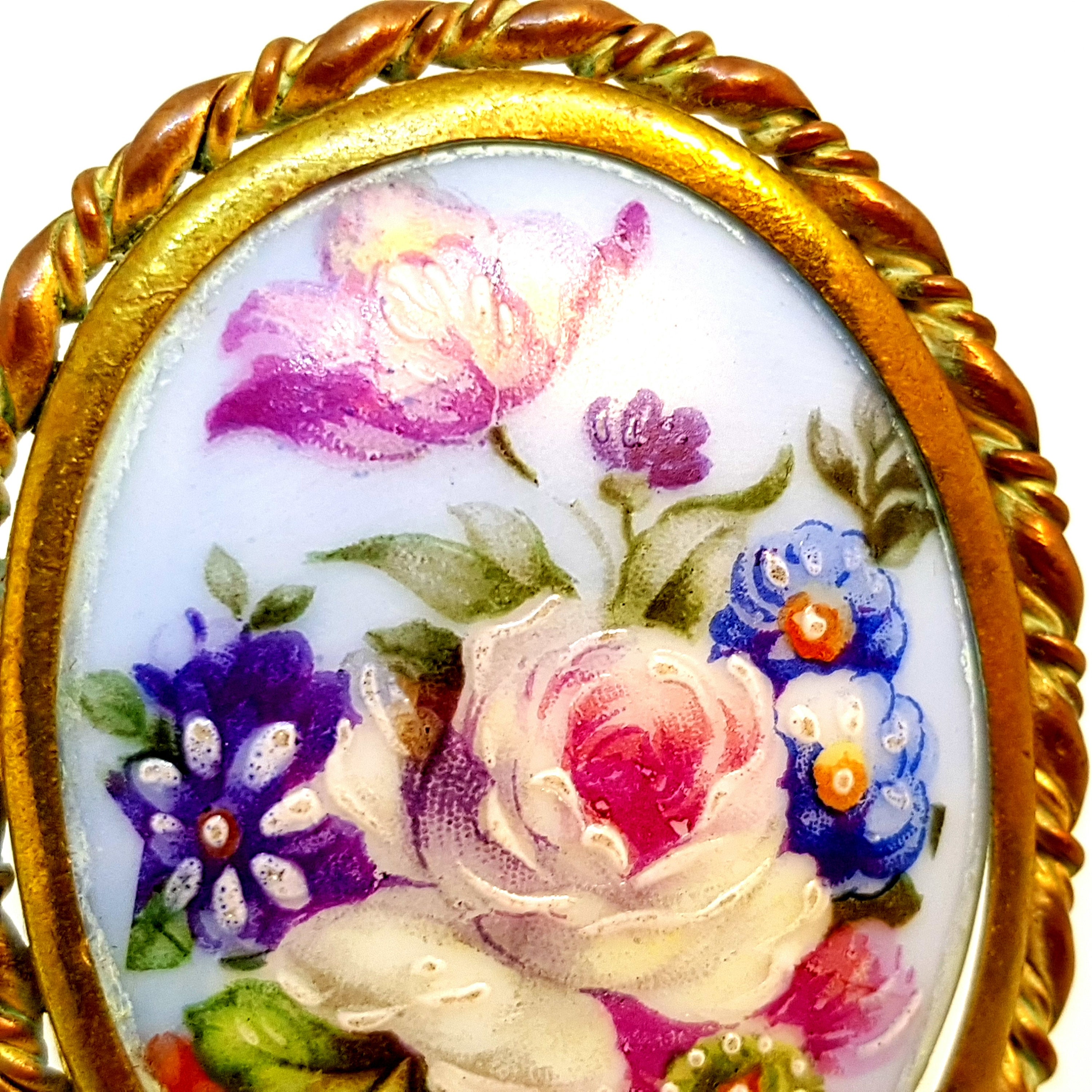 Vintage Brooch/Limoges Brooch/French Brooch.Limoges porcelain Etsy