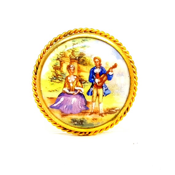 Vintage Brooch/Limoges Brooch/French Brooch. Limog