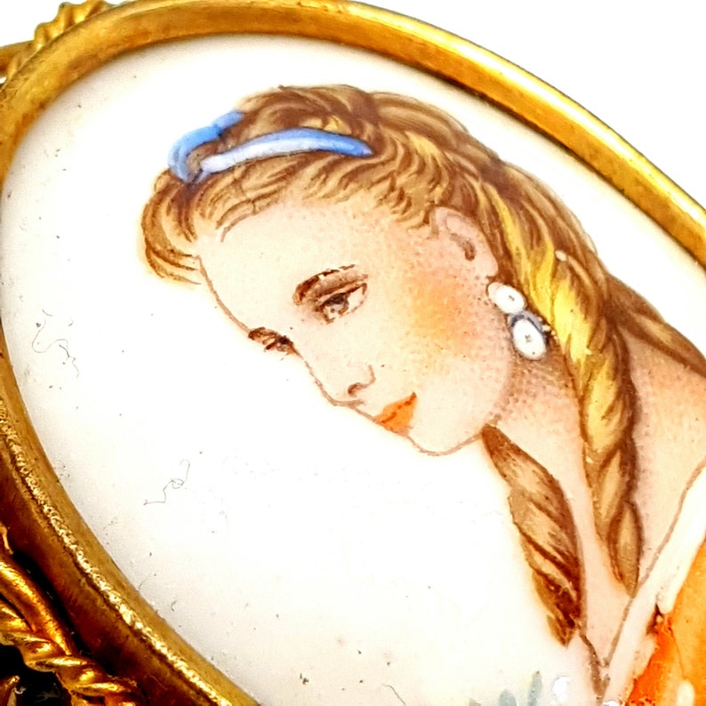Vintage Brooch/limoge Brooch/french Broochlimoge Porcelain Etsy