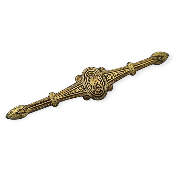 Broche Ancienne En Or De Tolède - Motif Calèche Espagnole - Bijou Vintage Occasion