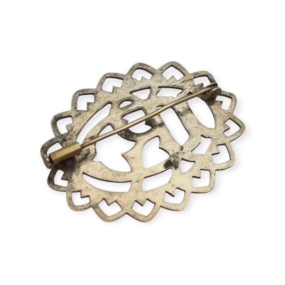 Antique brooch with openwork initials "DR" or "RD… - image 9