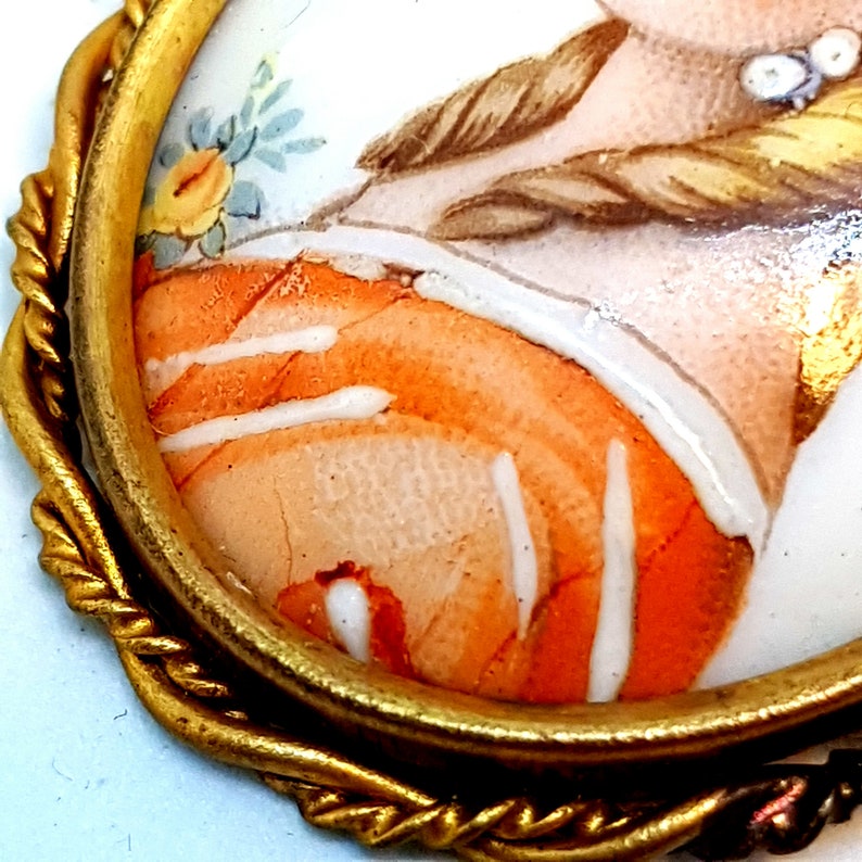 Vintage Brooch/limoge Brooch/french Broochlimoge Porcelain Etsy