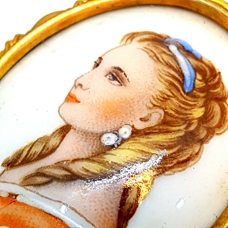 Vintage Brooch/limoge Brooch/french Broochlimoge Porcelain Etsy