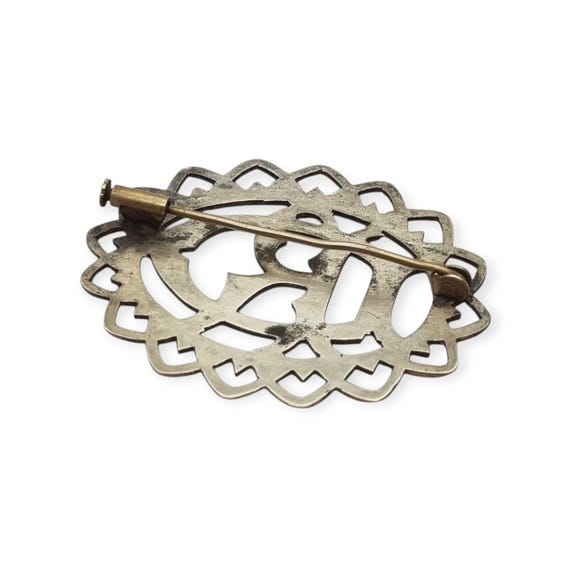 Antique brooch with openwork initials "DR" or "RD… - image 6