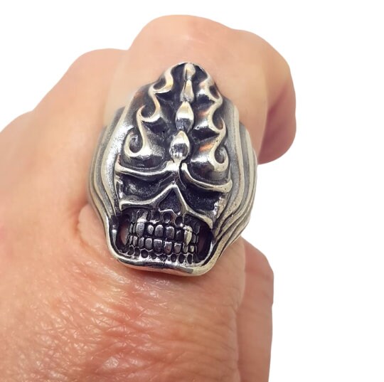 Skull Ring Sterling Silver Mens, Rock Style, Heavy Motor, Size 10 1/2 USA, Punk Jwelry, Antique & Vintage Jewelry. - Etsy Skull Ring Sterling Silver Mens, Rock Style, Heavy Motor, Size 10 1/2 USA, Punk Jwelry, Antique & Vintage Jewelry. - Etsy
