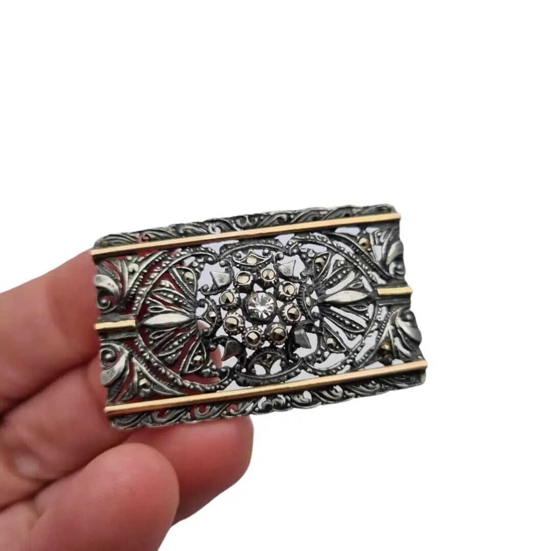 Broche Victorienne En Argent - Motif Oiseau Et Fleur - Bijou Sentimental Neuf Avec étiquettes