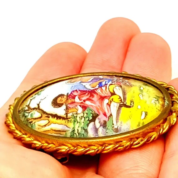 Broche Ancienne En Métal De Limoges - French Antique (Occasion)