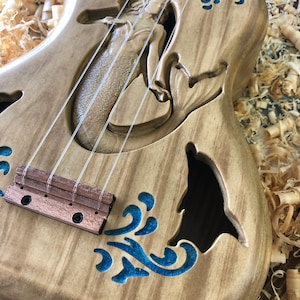 Custom  Mermaid/ Dolphins Concert Ukulele