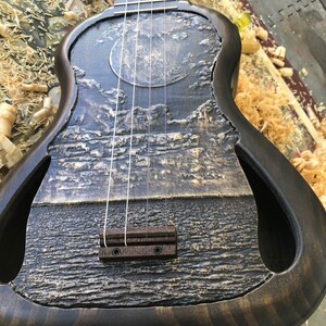 Custom Sea Scape/ Sea Turtle Baritone  Ukulele