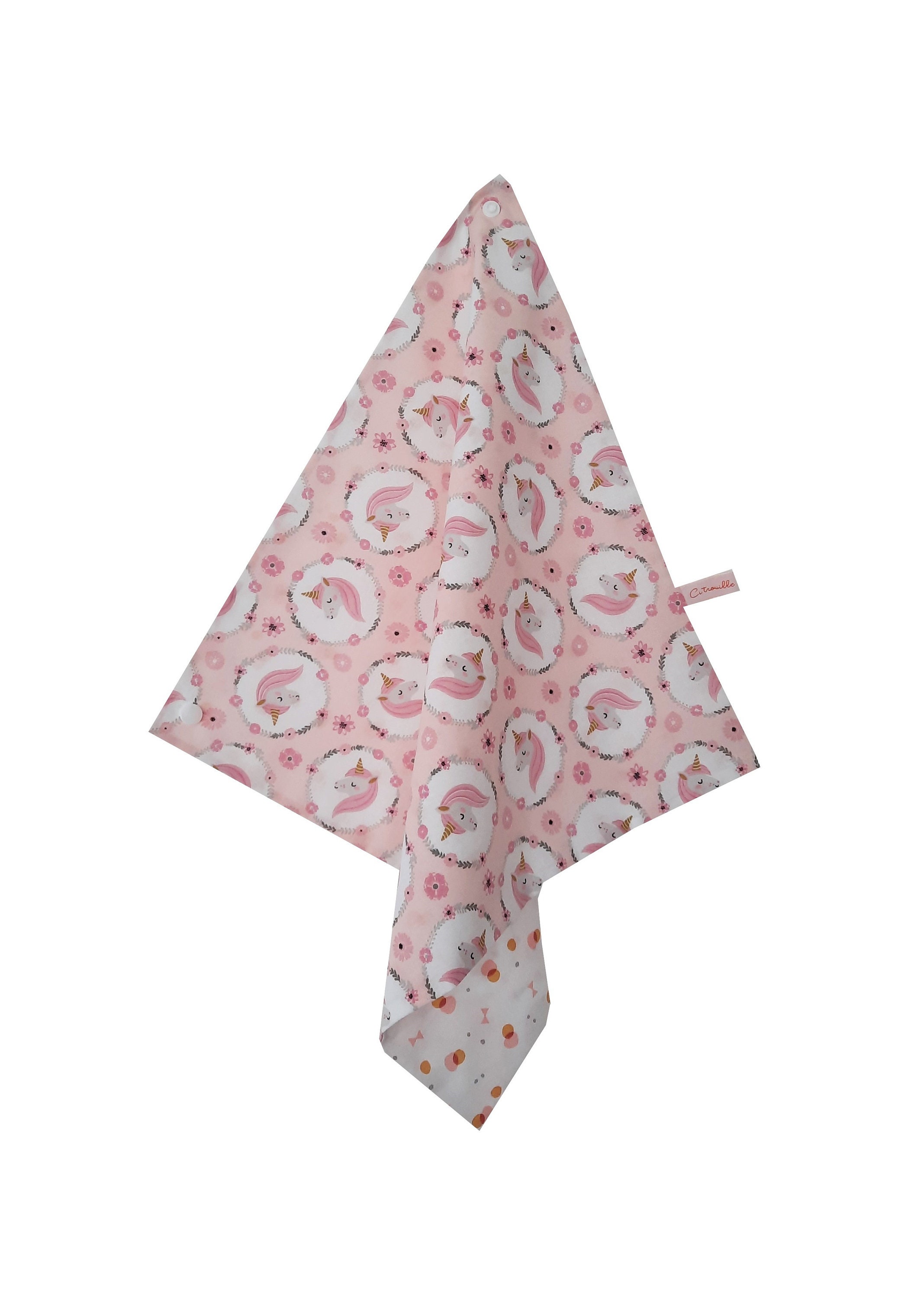 Serviette de Table Enfant Licornes avec Attache Pression