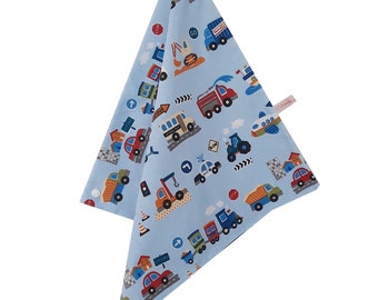 Children's napkin "Fire trucks" with snap fastener, 3 prints to choose from