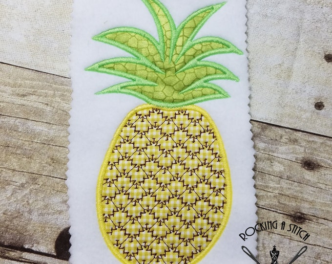 RS 562 Pineapple applique with pattern stitch out