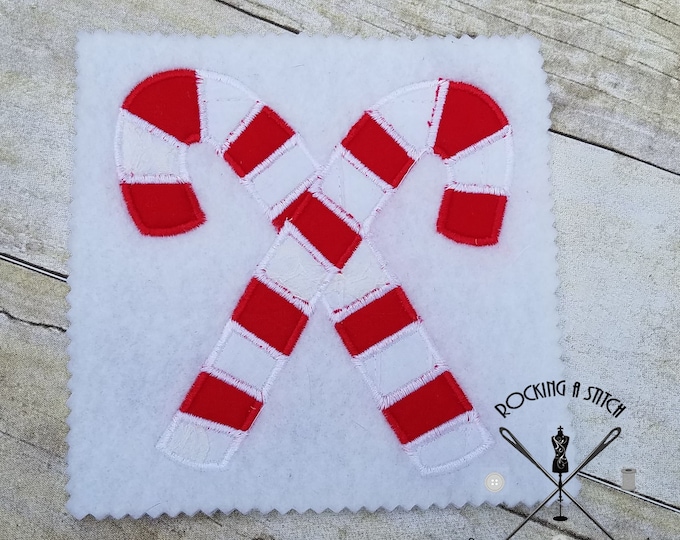 RS 762 candy cane applique