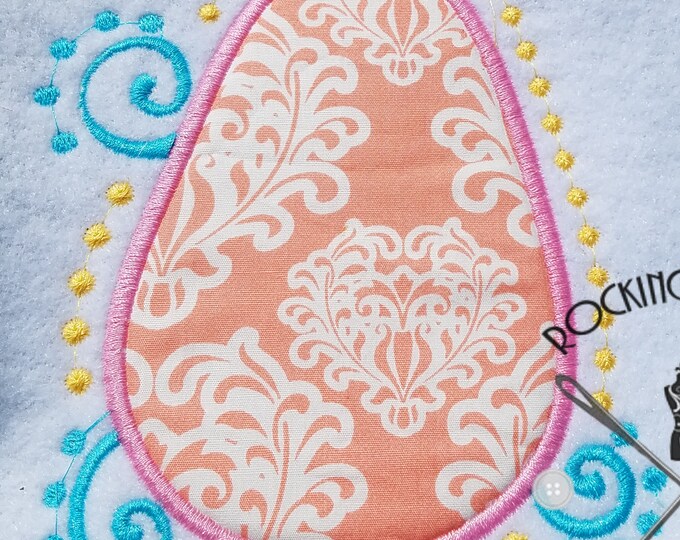 RS 871 Egg Swirls and dots monogram