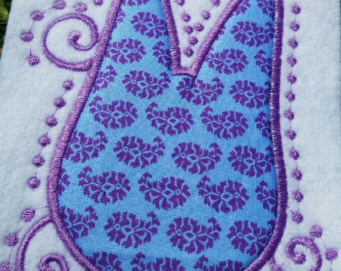 RS 870 Bunny Swirls and dots monogram