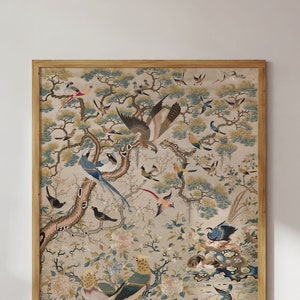 Tapisserie Vintage Archer Cavalier Asiatique – 150 Cm X 122 Cm – Années 50