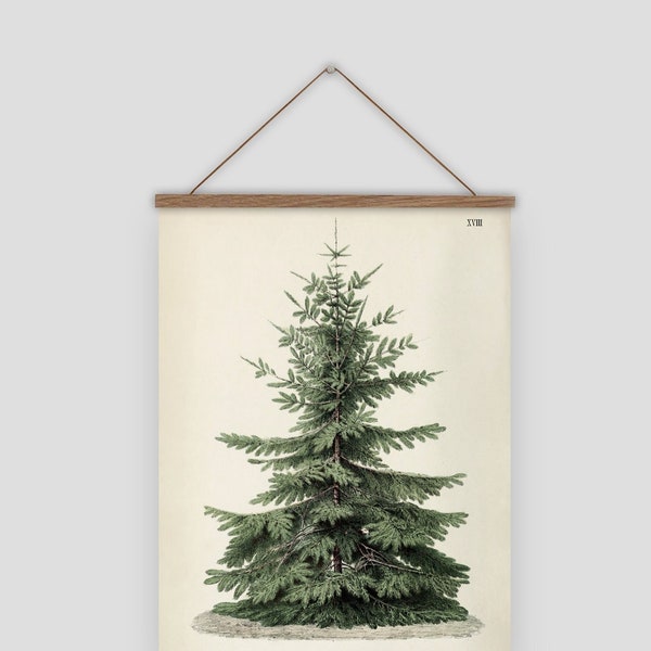 Large Christmas Tree Wall Hanging, Alternative Christmas tree wall decor, hanging Christmas tree tapestry, Vintage Fir tree wall hanging