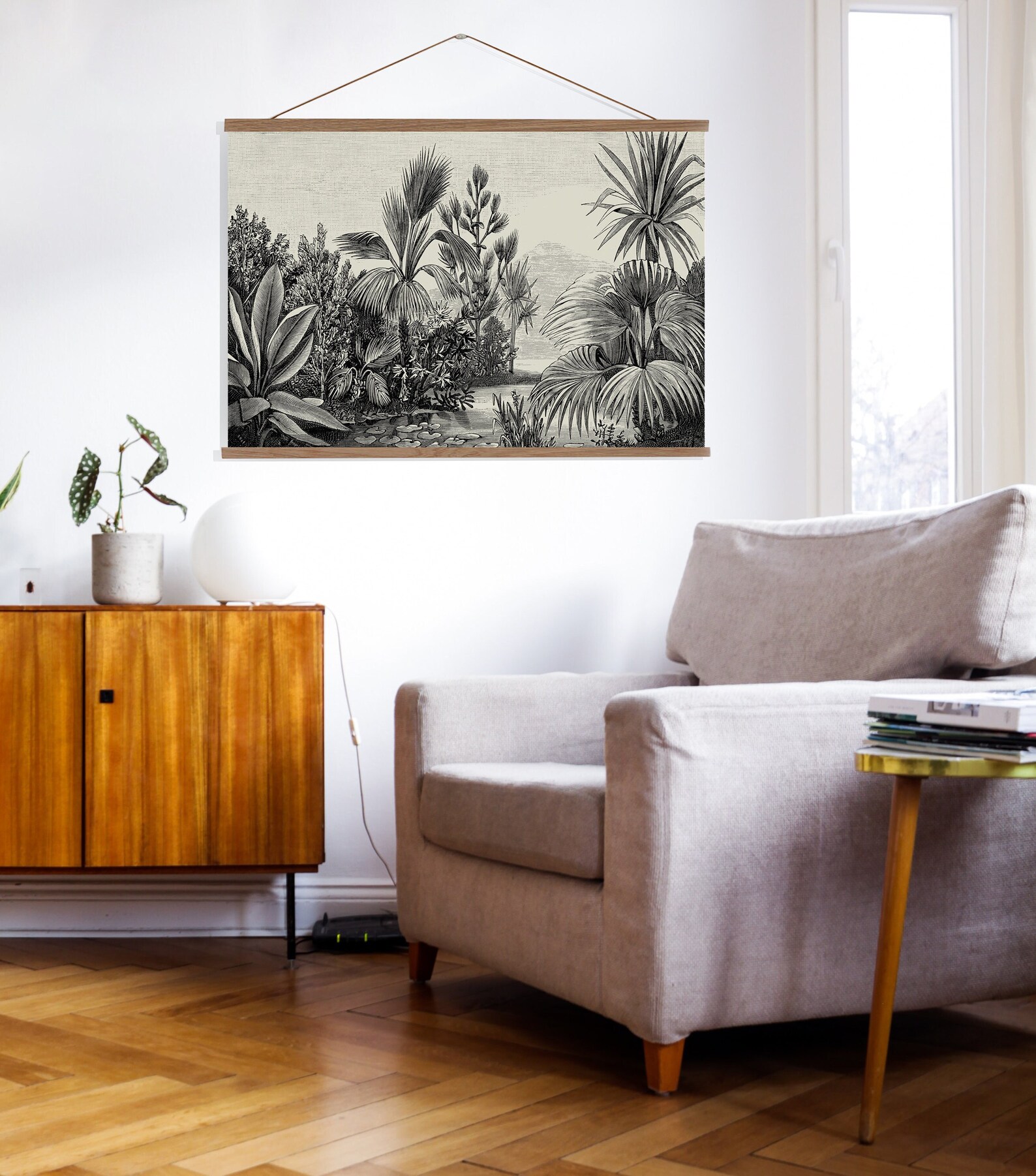 Vintage Wall Hanging Vintage Canvas Wall Chart Tropical Wall Etsy UK