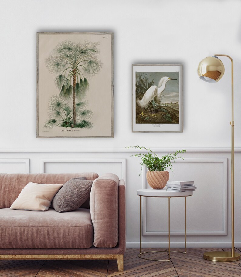 Palm Tree Poster Vintage Palm Tree Wall Art Sand Palm Print Etsy UK