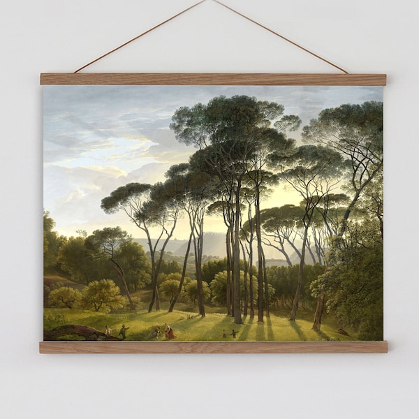 Vintage Italian Landscape, vintage landscape tapestry, vintage landscape print, italian countryside wall art, dutch golden age wall art