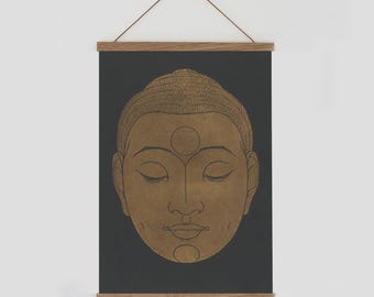 Buddha wall art, Yoga studio decor, Buddha wall decor, Meditation art, Buddha painting, Boho wall art, Spirital wall art, Buddha poster, Zen
