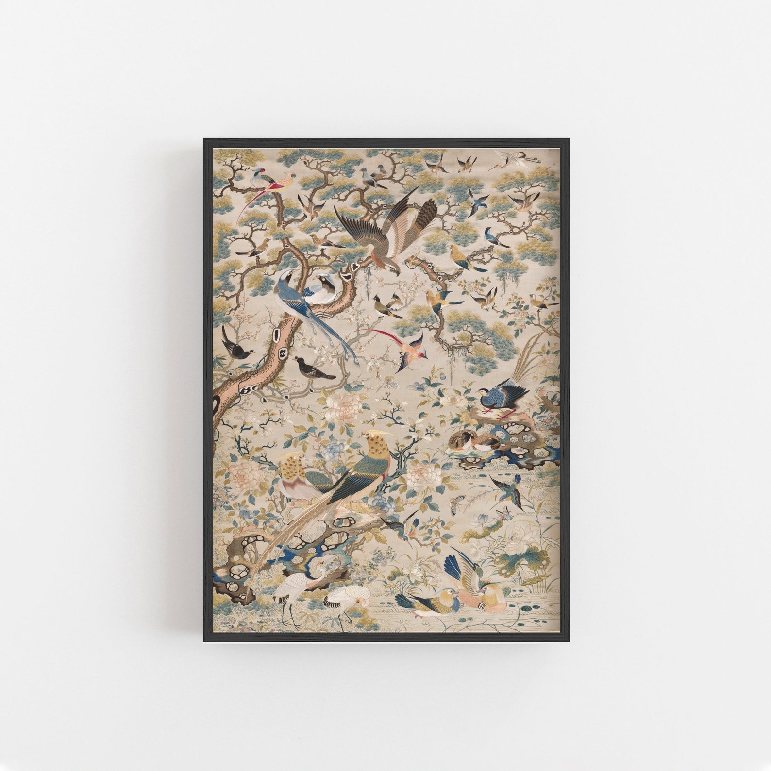 Vintage Chinese Tapestry Wall Hanging Chinoiserie Asian Wall - Etsy