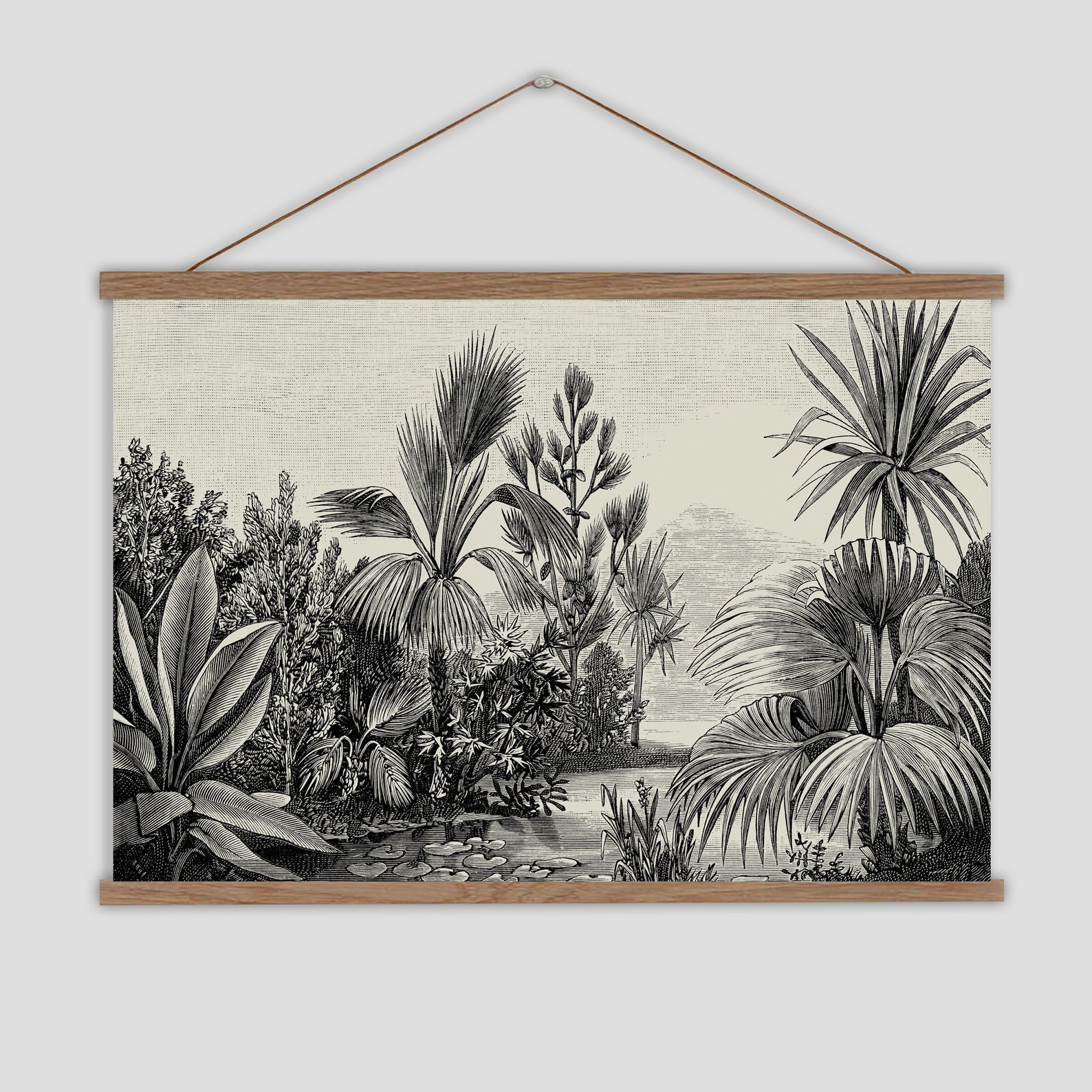 Vintage Wall Hanging Vintage Canvas Wall Chart Tropical Wall Etsy UK
