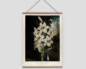 Dark Botanical wall hanging, Dark Floral Print, Moody Botanical Tapestry, Dark Floral wall art, Dark Floral Painting, Dark Academia Decor
