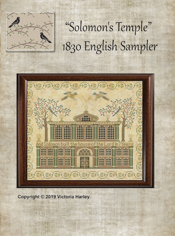 【値下げ】Cross-Stitch Samplers 洋書　貴重 Antique 1830 English Sampler Reproduction Cross Stitch