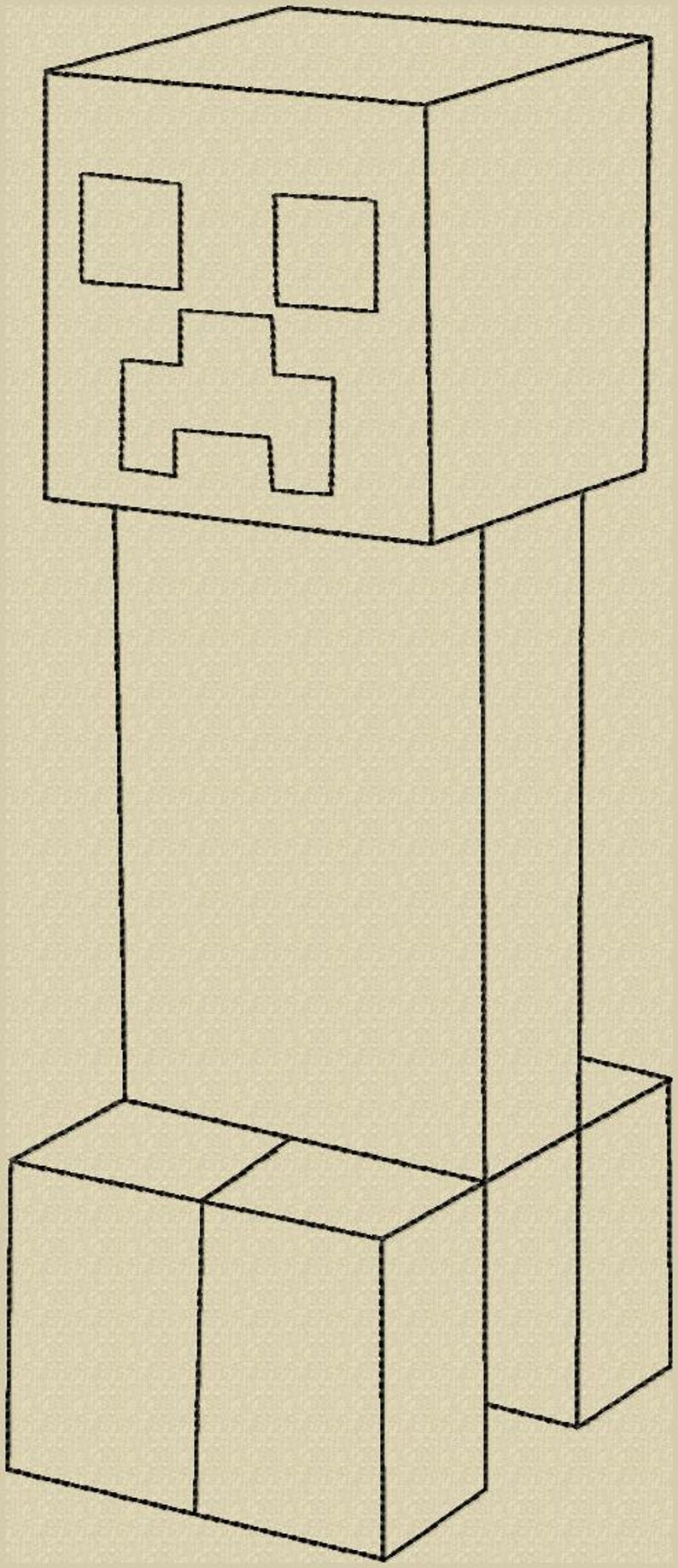 Minecraft Line Art Embroidery Design Bundle (digital Download) - Etsy