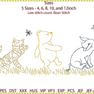 Pooh, Tigger & Eeyore Stickdatei, Stickdatei