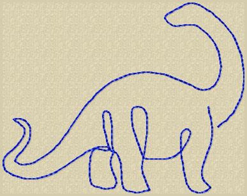 Pacchetto dinosauro x4 ciascuno in quattro dimensioni Disegno ricamo, Ricamo macchina, Line Art. Conteggio punti basso. 1 colore. immagine 7