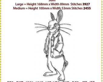 Peter Rabbit-borduurontwerp, Beatrix Potter-lijntekeningen (digitale download)