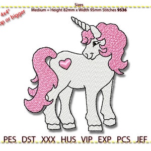 Unicorn Embroidery Design, Machine Embroidery, 3 colour.