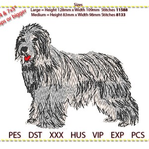 Dog Embroidery Design, Machine Embroidery, 4 colour.