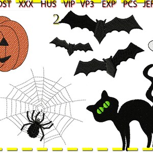 Halloween Bundle Embroidery Design, Machine Embroidery, Low stitch count. 1 sizes in each design. Medium hoop 4x4