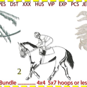 Horse Design Bundle for Machine Embroidery. Embroidery file. 3 different files. Low stitch counts