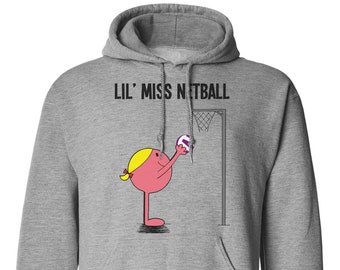 Lil Miss Netball Womens or Kids Hoodie, Premium Quality Gift For Her