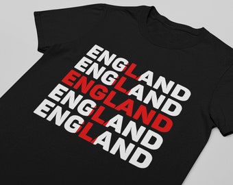 Adult or Kids ENGLAND Country Flag Name Football T-Shirt, World Cup 2026