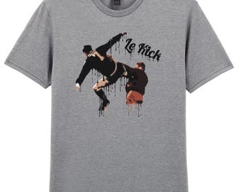 エリック・カントナ カンフーキック ホワイト T シャツ サイズは S