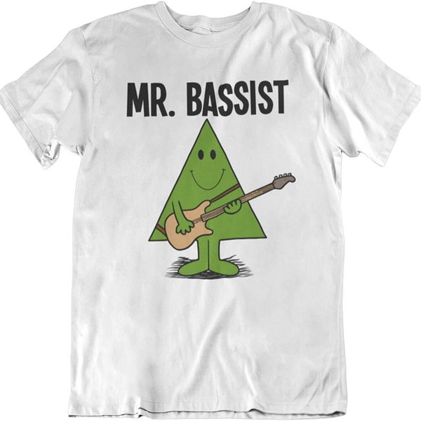 MR BASSIST - Mens Musician Organic Cotton T-Shirt regalo sostenibile per lui bassista