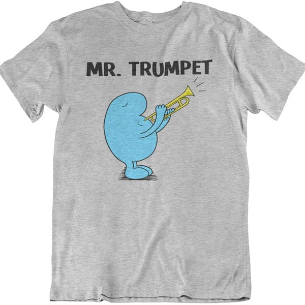 Mr Trumpet - Mens Musical Organic Cotton T-Shirt Sustainable Gift For Him