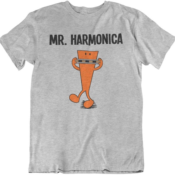 Mr Harmonica - Mens Musical Instrument Sustainable Gift Organic Cotton T-Shirt