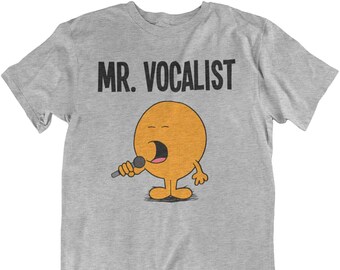 MR VOCALIST - Mens Musician Organic Cotton T-Shirt Sustainable Gift For Him