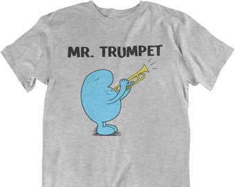Mr Trumpet - Mens Musical Organic Cotton T-Shirt Sustainable Gift For Him