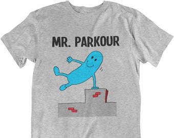Mr Parkour - Mens Obstacle Course Gift Organic Cotton T-Shirt Sustainable